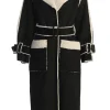 Black Suede And Sherpa Reversible Coat