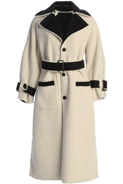 Black Suede And Sherpa Reversible Coat