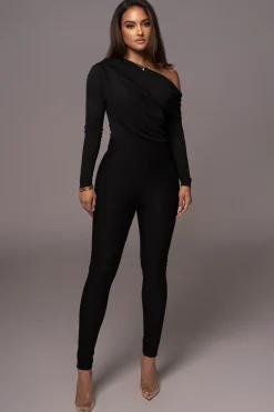 Black Ultra High Neck Bodysuit