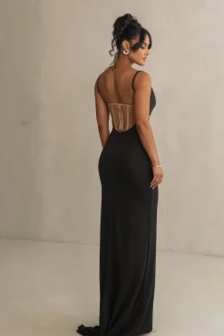 Black Until Forever Maxi Dress
