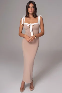 Black/Beige Clarice Reversible Maxi Dress