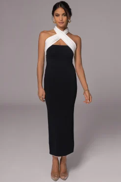 Black/Beige Dominic Reversible Maxi Dress