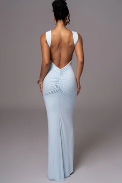 Blue JLUXBASIX FRONT AND CENTER MAXI DRESS