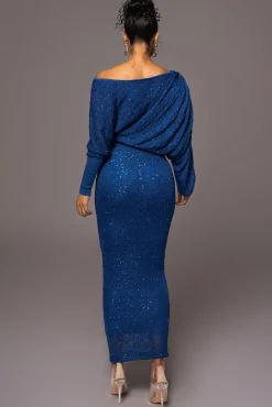 Blue Night Sky Sequin Skirt Set