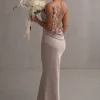 Bronze Down The Aisle Satin Gown