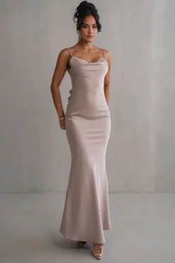 Bronze Down The Aisle Satin Gown