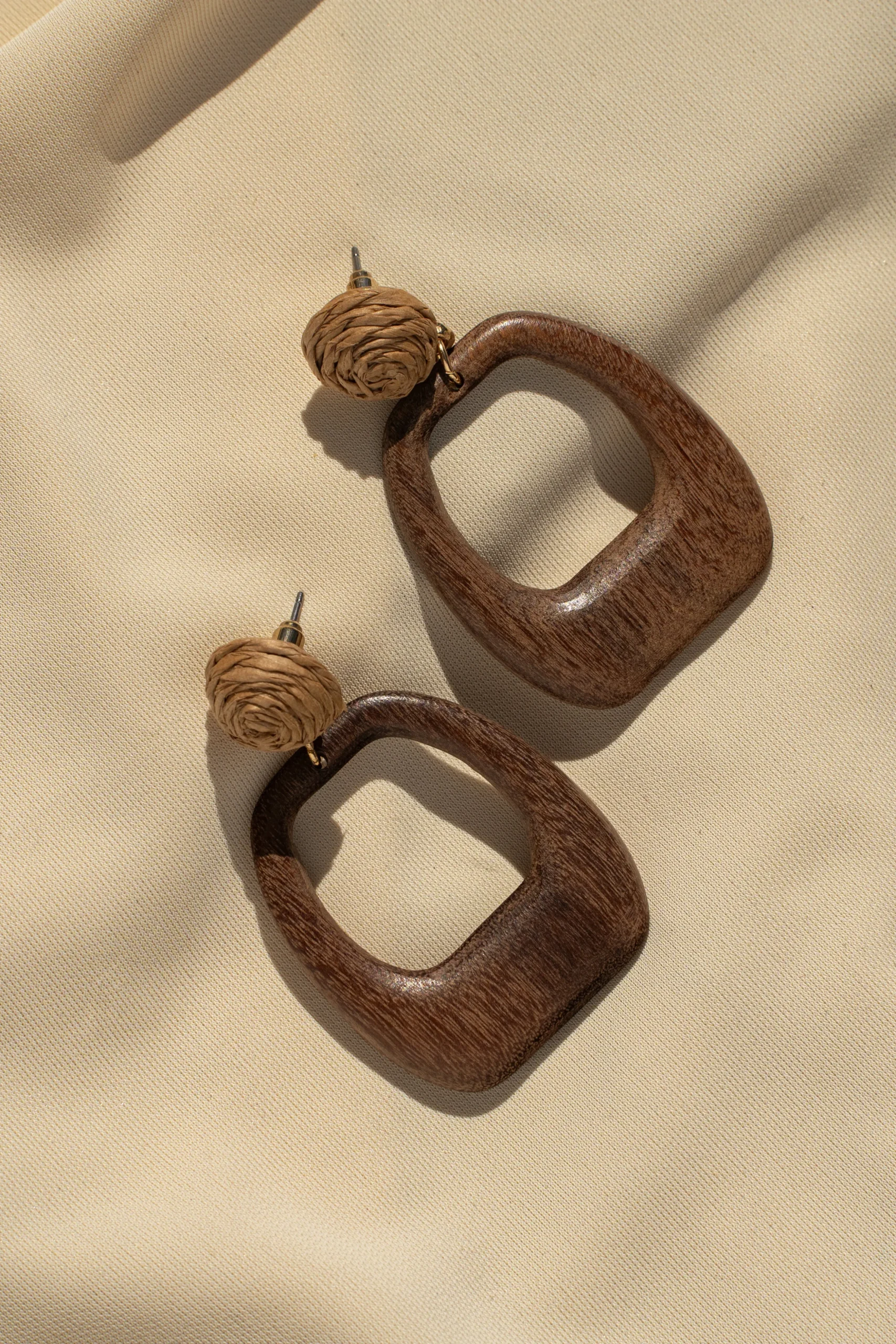 Brown Cove Wooden Earrings