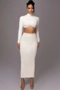 Buttercream Anise Ribbed Skirt Set