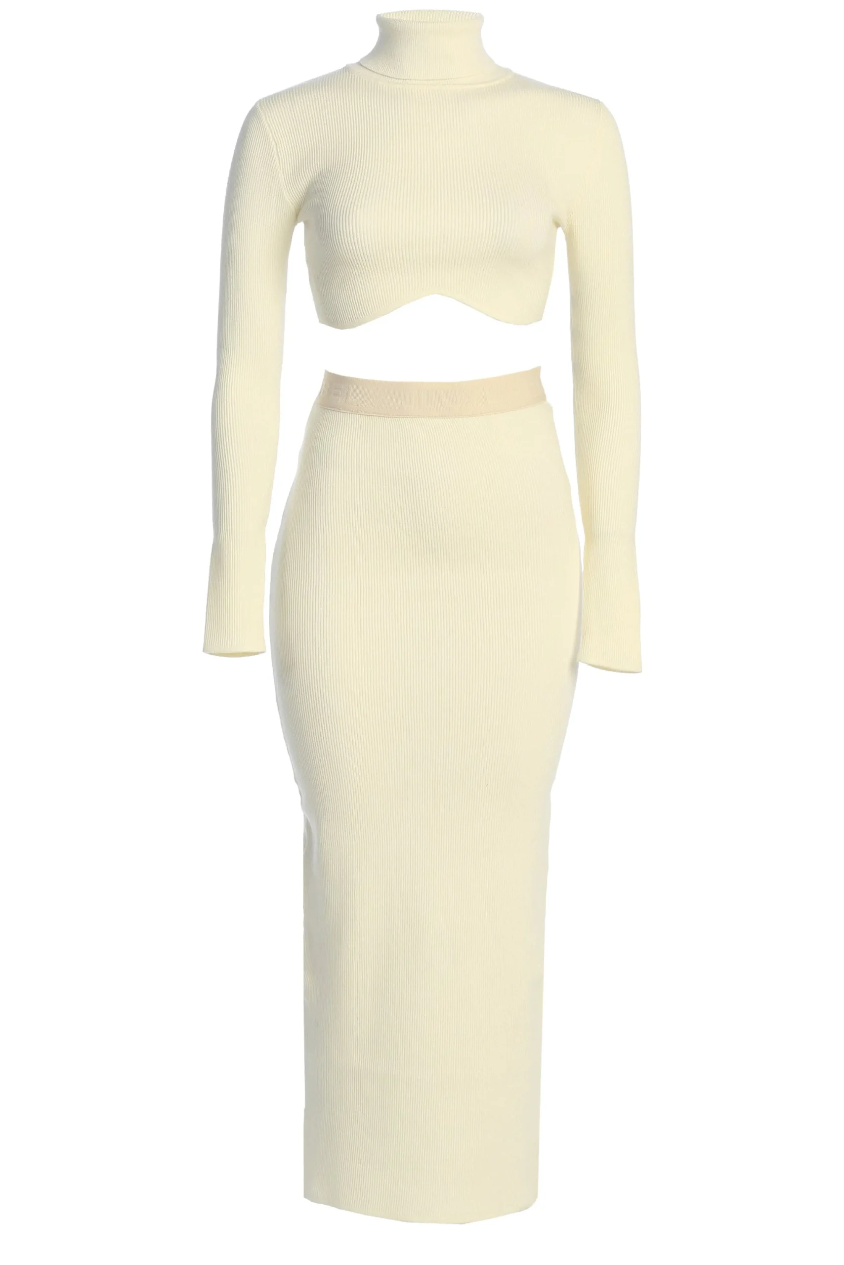 Buttercream Anise Ribbed Skirt Set