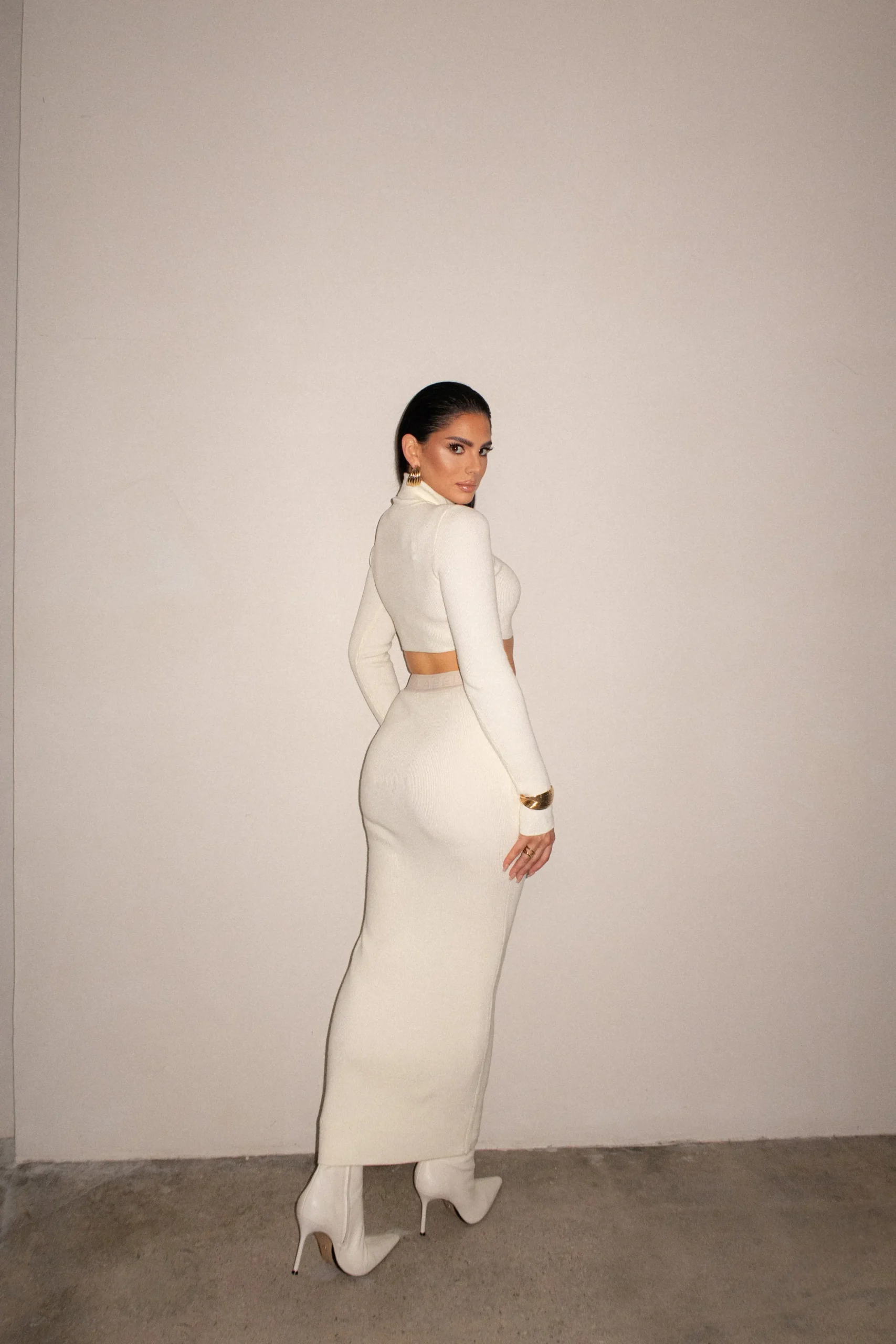 Buttercream Anise Ribbed Skirt Set