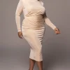 Buttercream Kara Mock Neck Dress