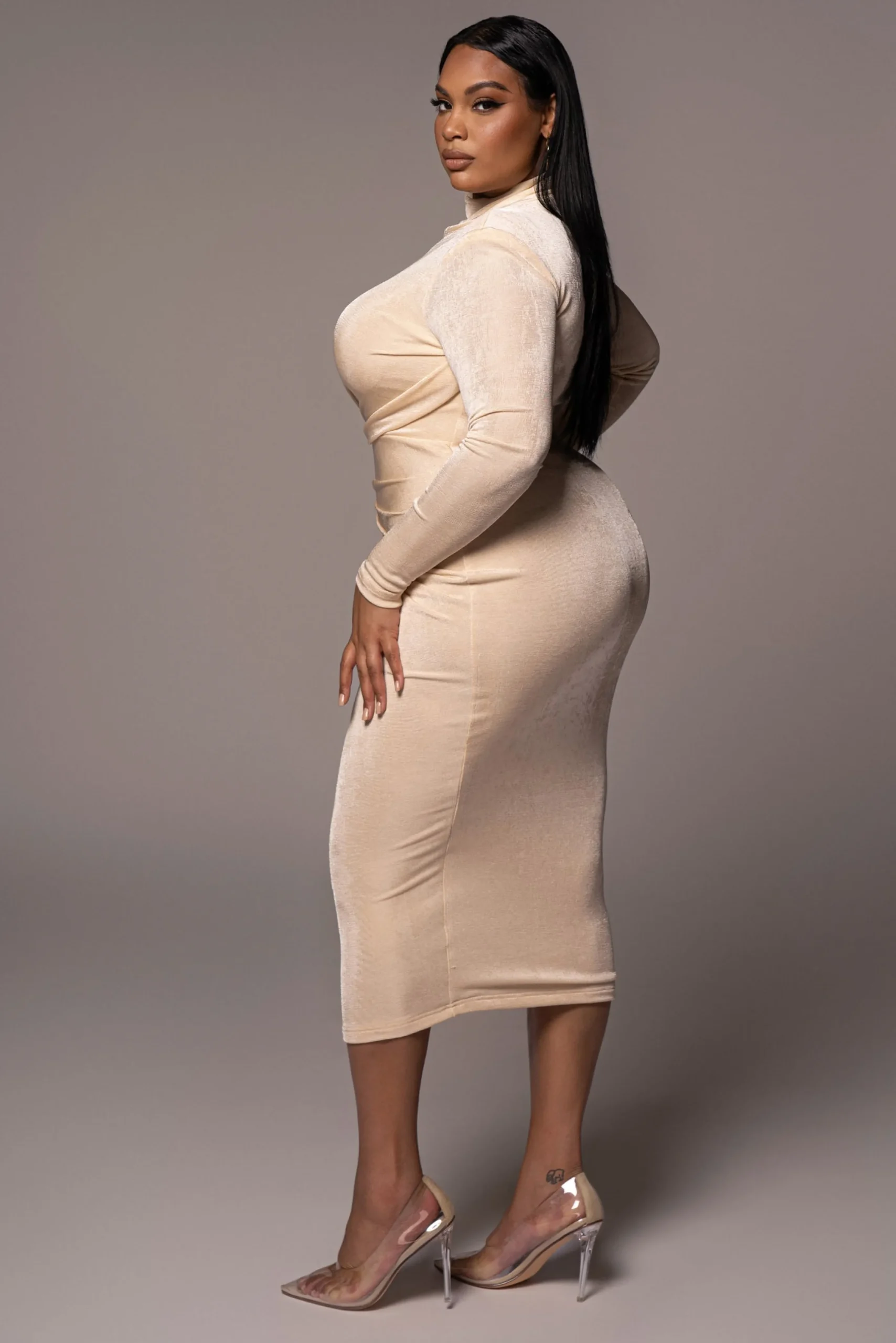 Buttercream Kara Mock Neck Dress