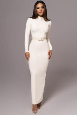 Buttercream Movement Mock Maxi Dress