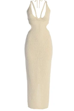 Buttercream Serenity Cutout Midi Dress