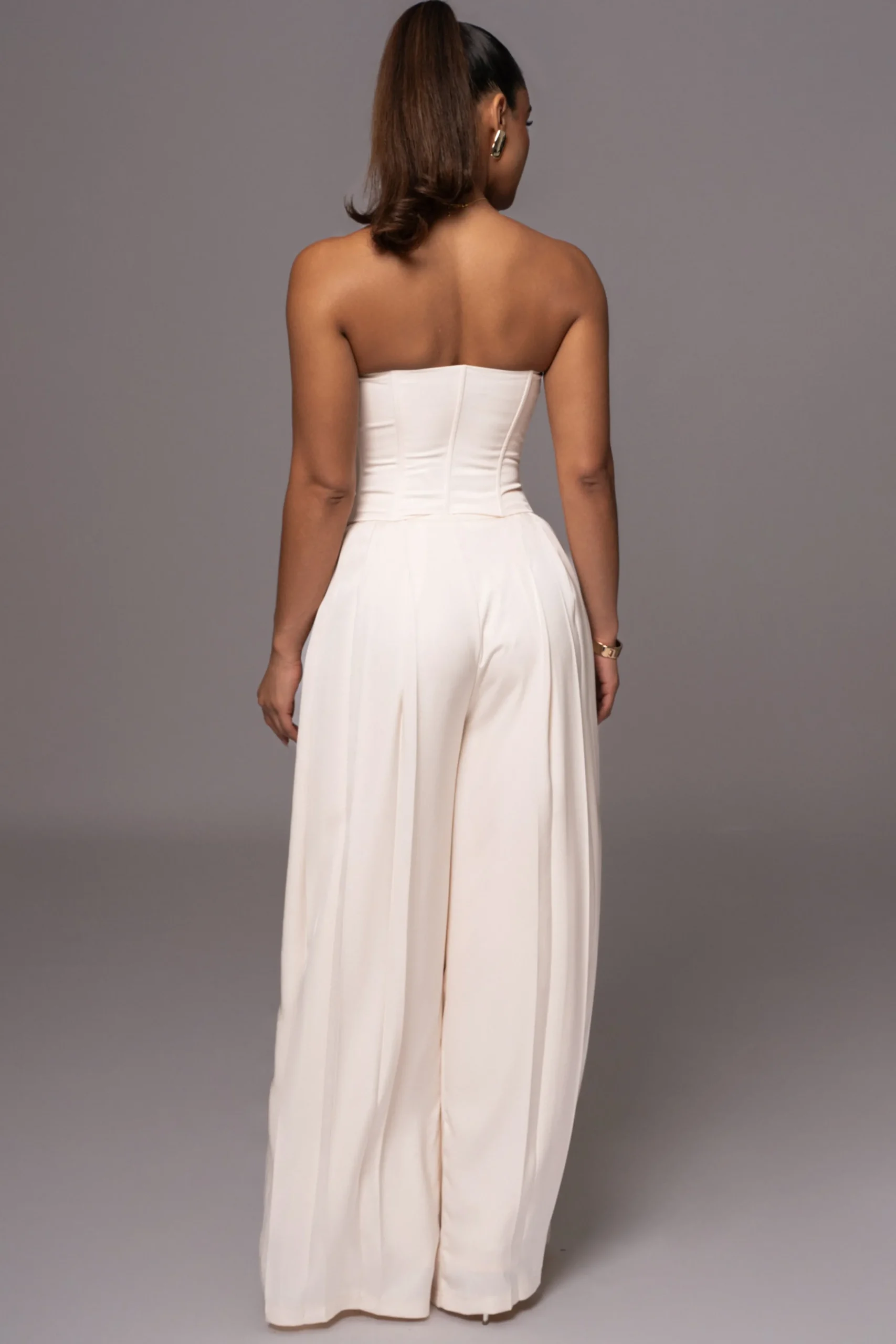 Buttercream Viv Satin Bustier Top