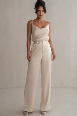 Champagne Ever After Satin Trousers