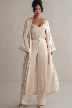 Champagne Forever And Always Satin Robe
