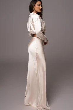 Champagne Kiah Button Up Top