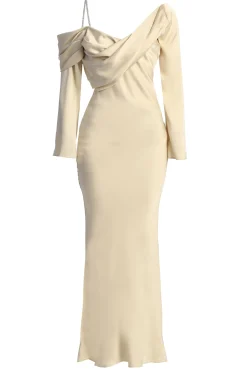 Champagne One And Only Satin Dress