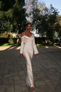 Champagne One And Only Satin Dress