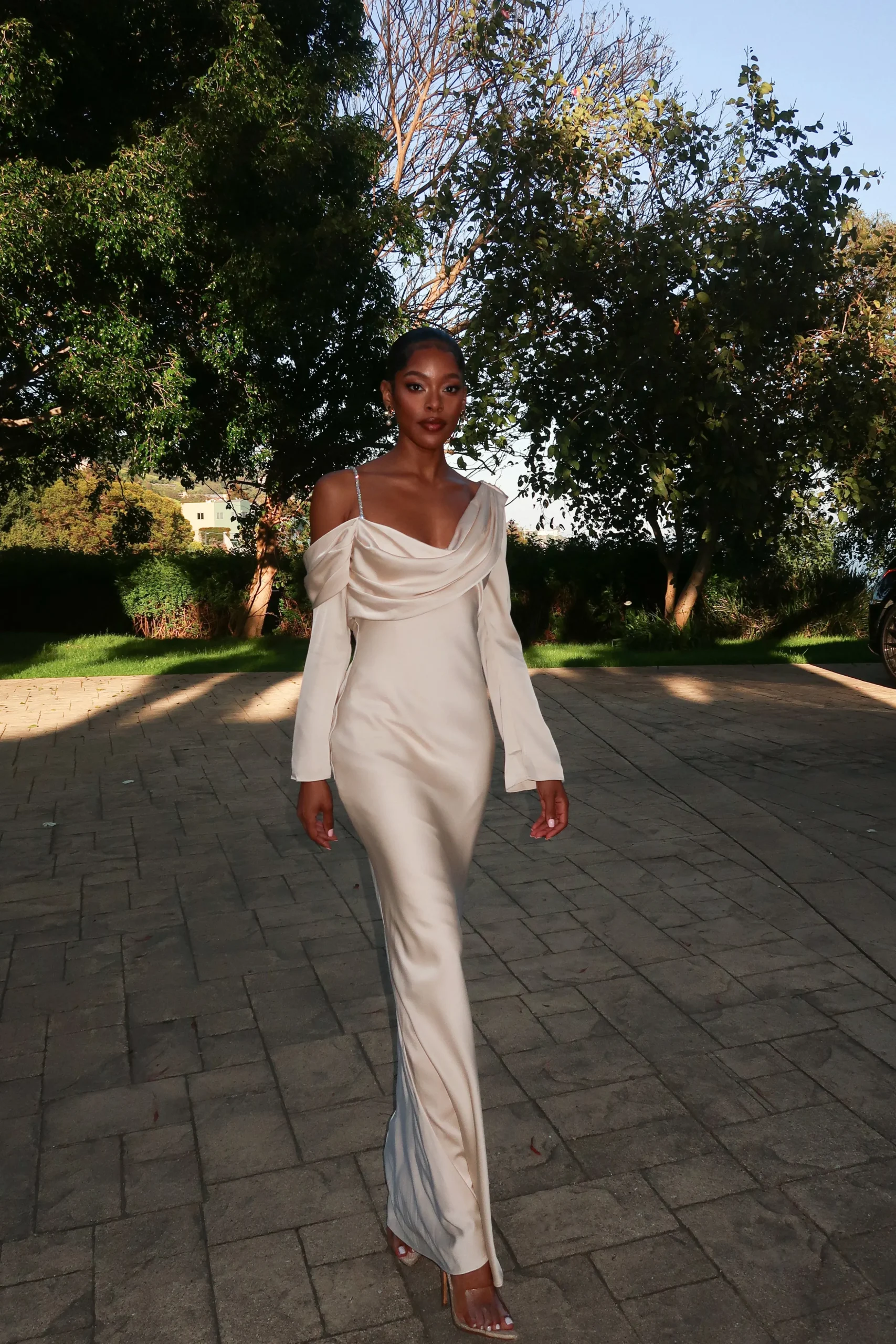 Champagne One And Only Satin Dress