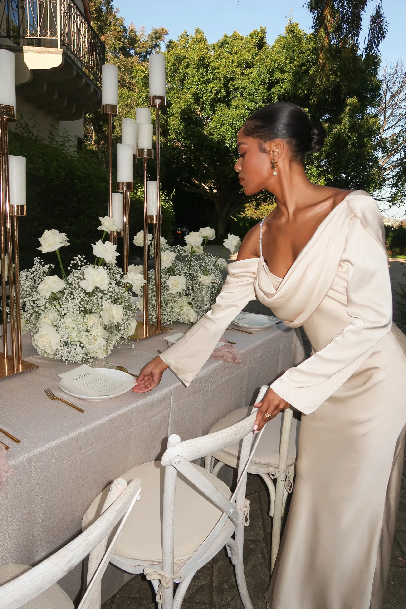 Champagne One And Only Satin Dress