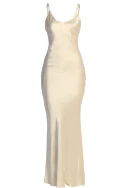 Champagne Promise Of Love Satin Dress