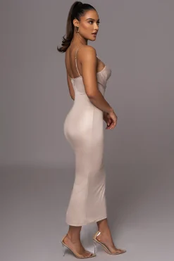 Champagne Visions Of You Midi Dress