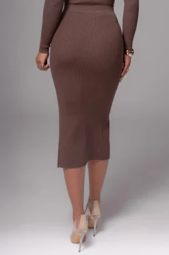 Chocolate Cardinal Essential Knit Skirt