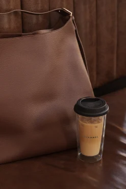Chocolate Faux Leather Bag Set
