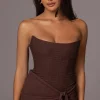 Chocolate Fenix Reversible Linen Corset