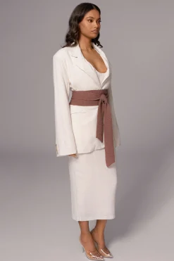 Chocolate Lagos Knit Belt
