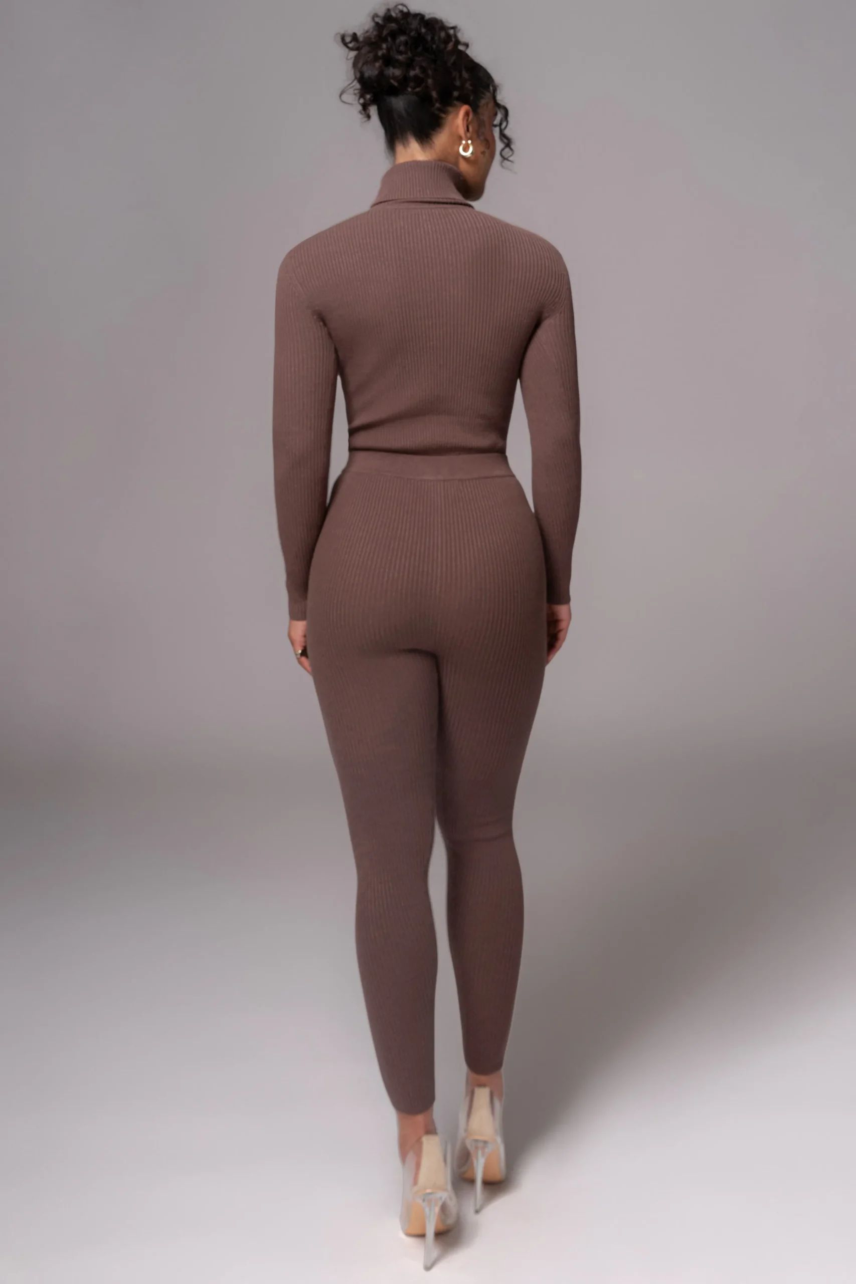 Chocolate Naaya Ribbed Leggings