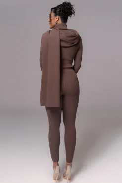 Chocolate Naaya Ribbed Leggings