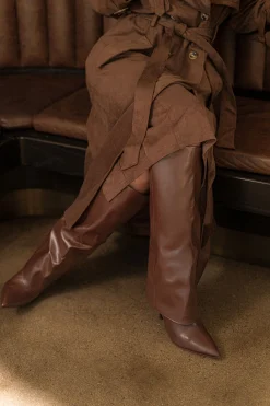 Chocolate Passage Faux Leather Boots