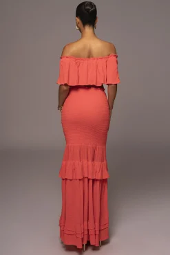 Coral Sienna Ruffled Skirt Set
