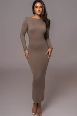 Deep Olive Heavenly Knit Maxi Dress