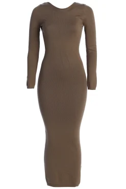 Deep Olive Heavenly Knit Maxi Dress