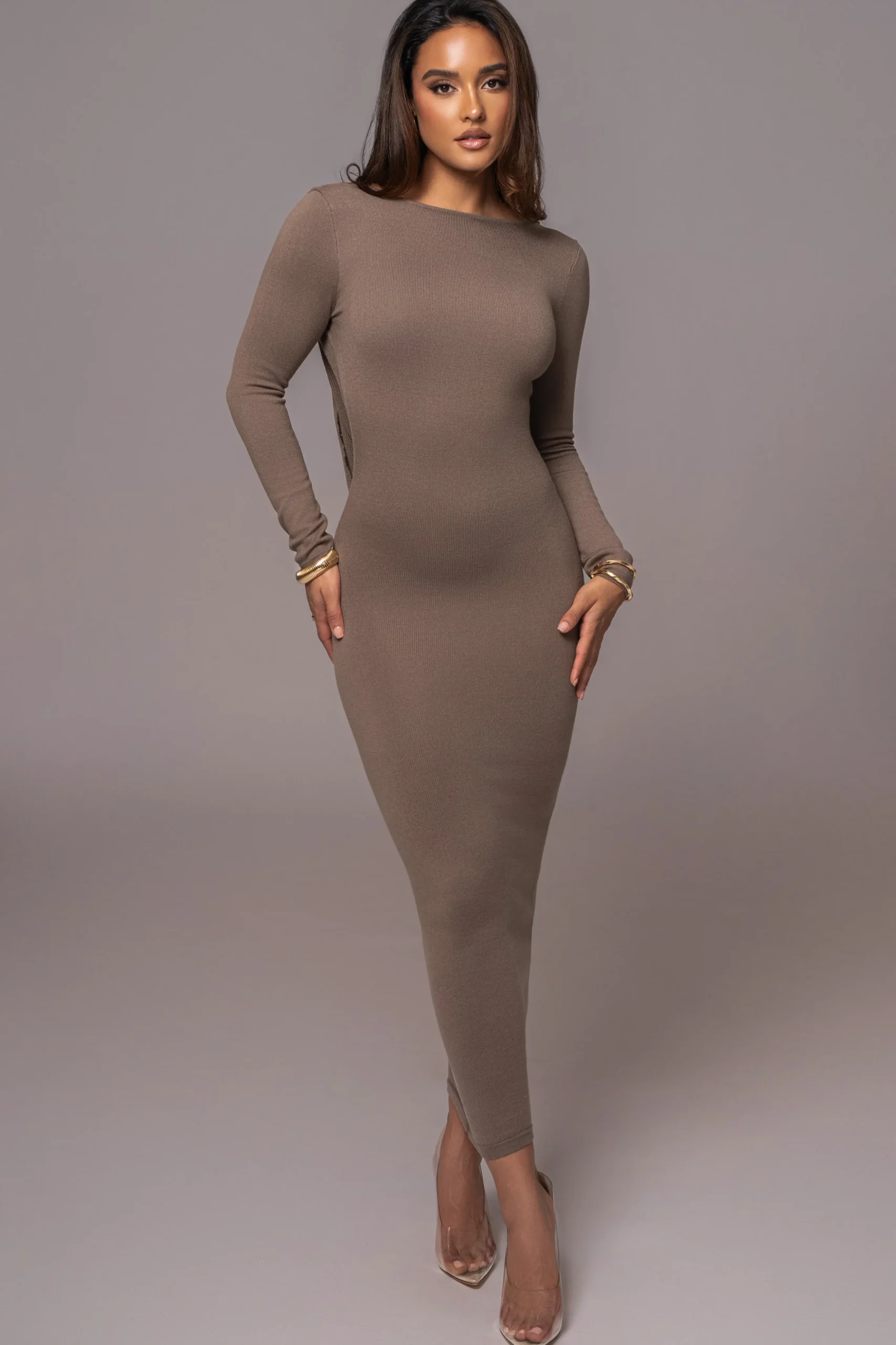 Deep Olive Heavenly Knit Maxi Dress