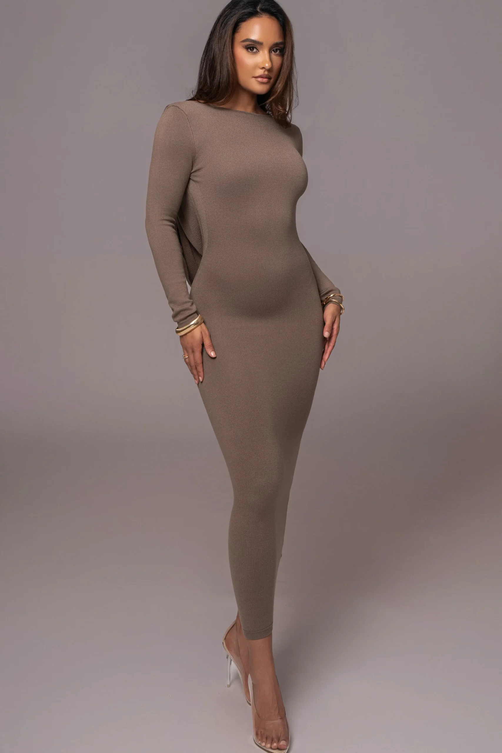 Deep Olive Heavenly Knit Maxi Dress