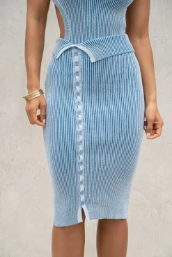 Denim/White Over The Top Skirt