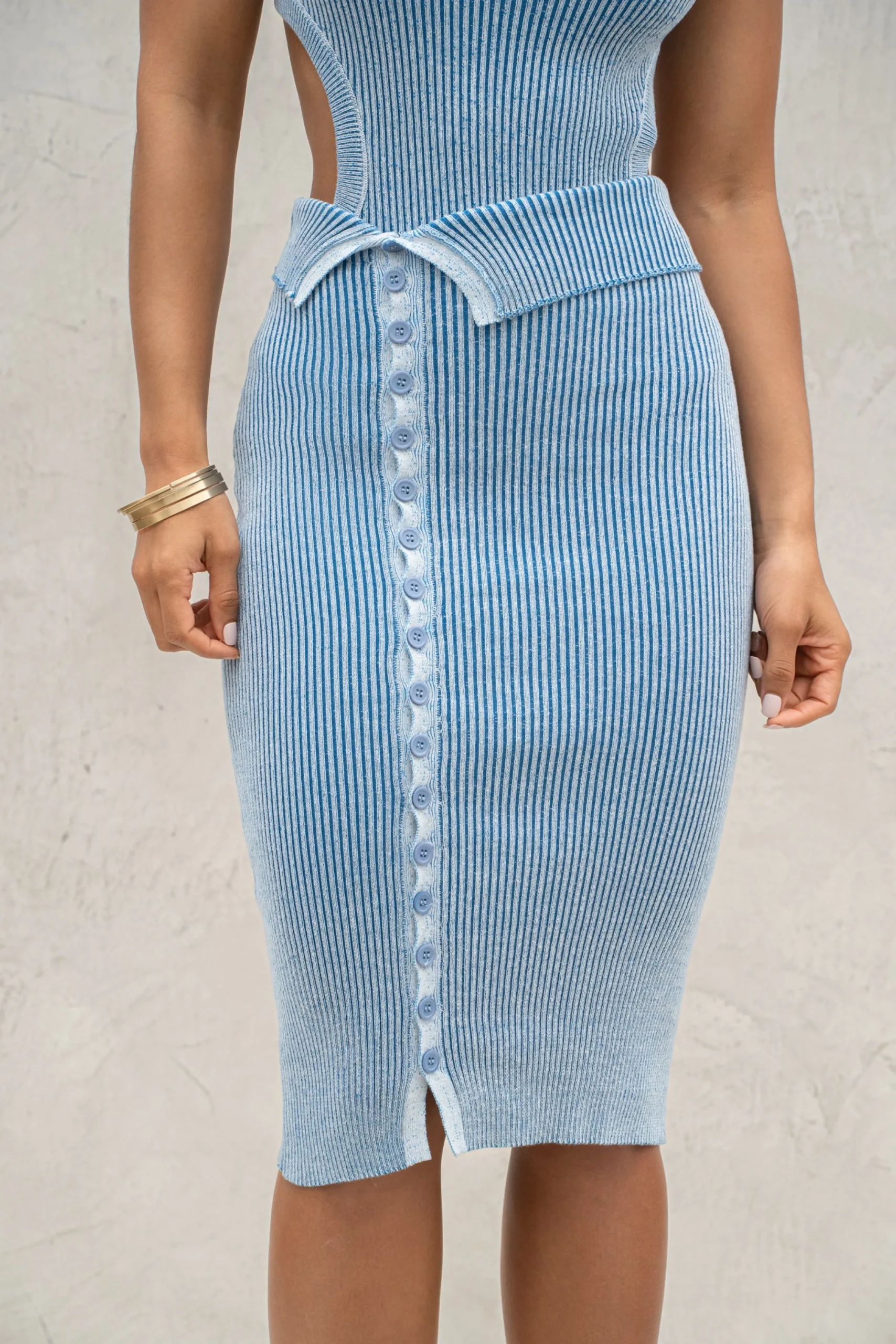 Denim/White Over The Top Skirt