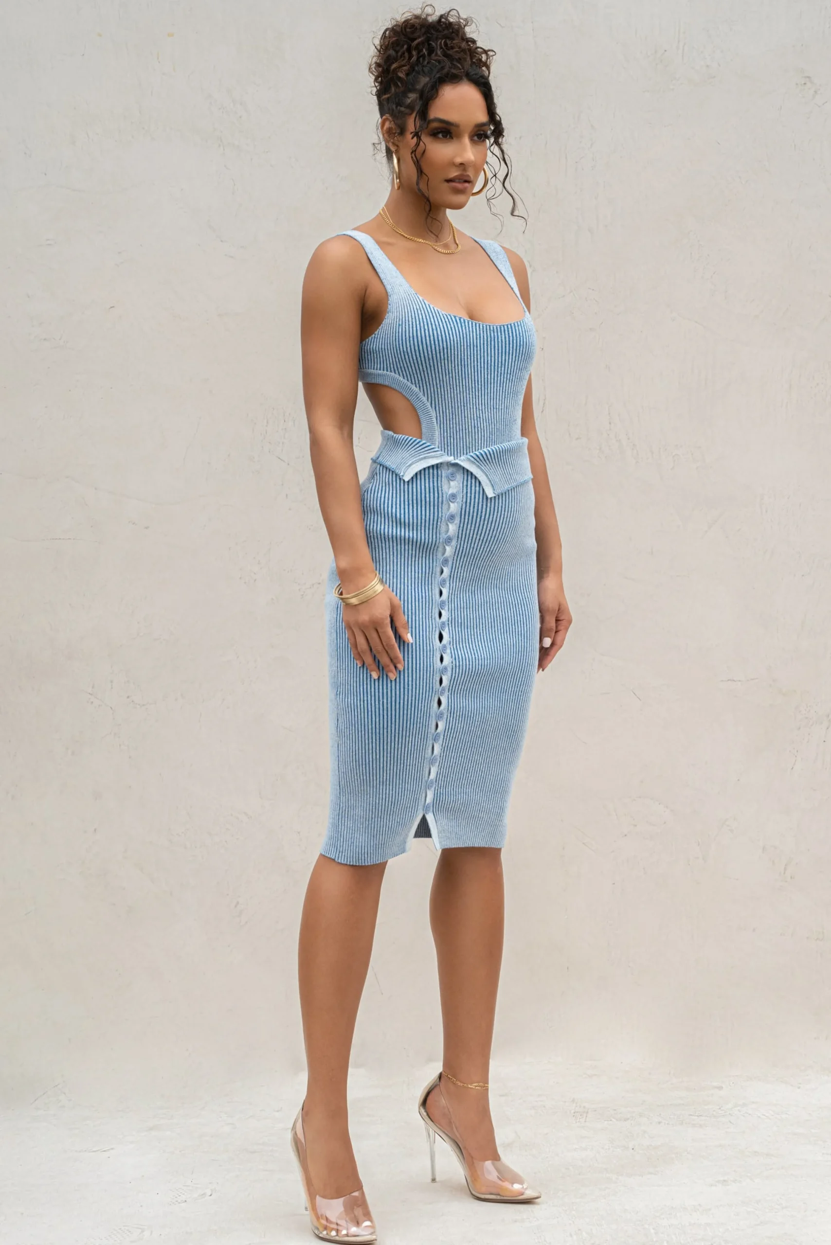 Denim/White Over The Top Skirt