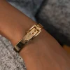 Gold Belt Buckle Bracelet