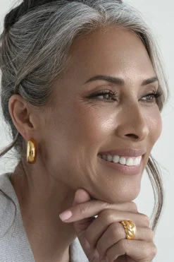 Gold Caris Mini Hoop Earrings