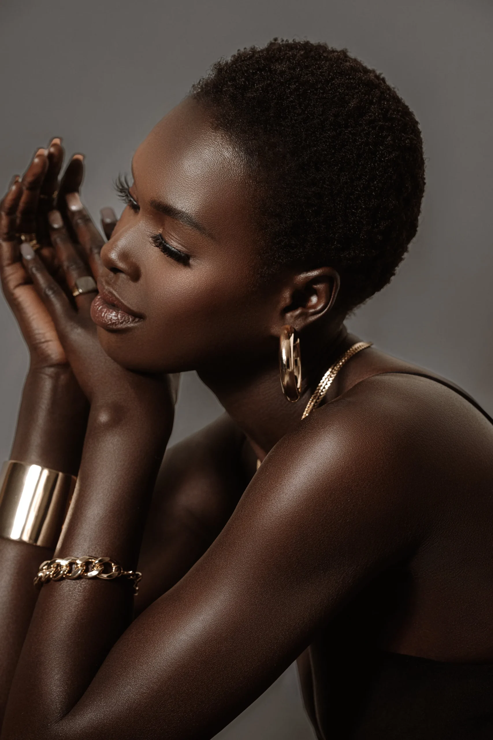 Gold Cinema Hoop Earrings