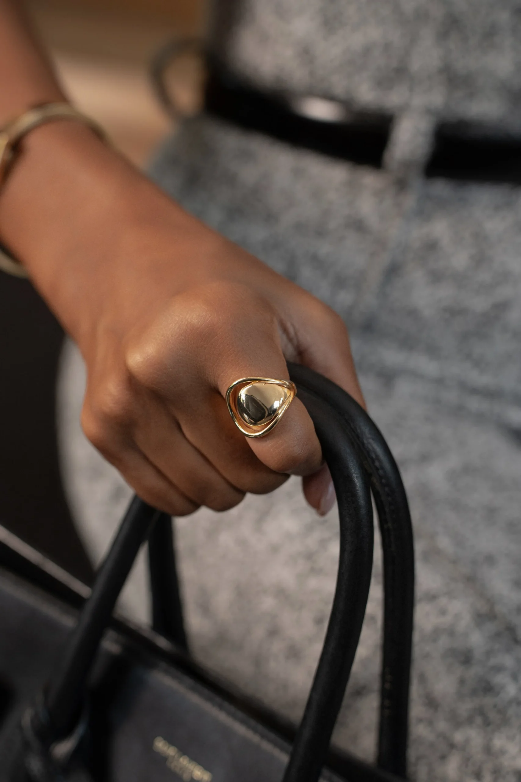 Gold Crossover Ring