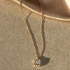 Gold Crystal Pendant Necklace