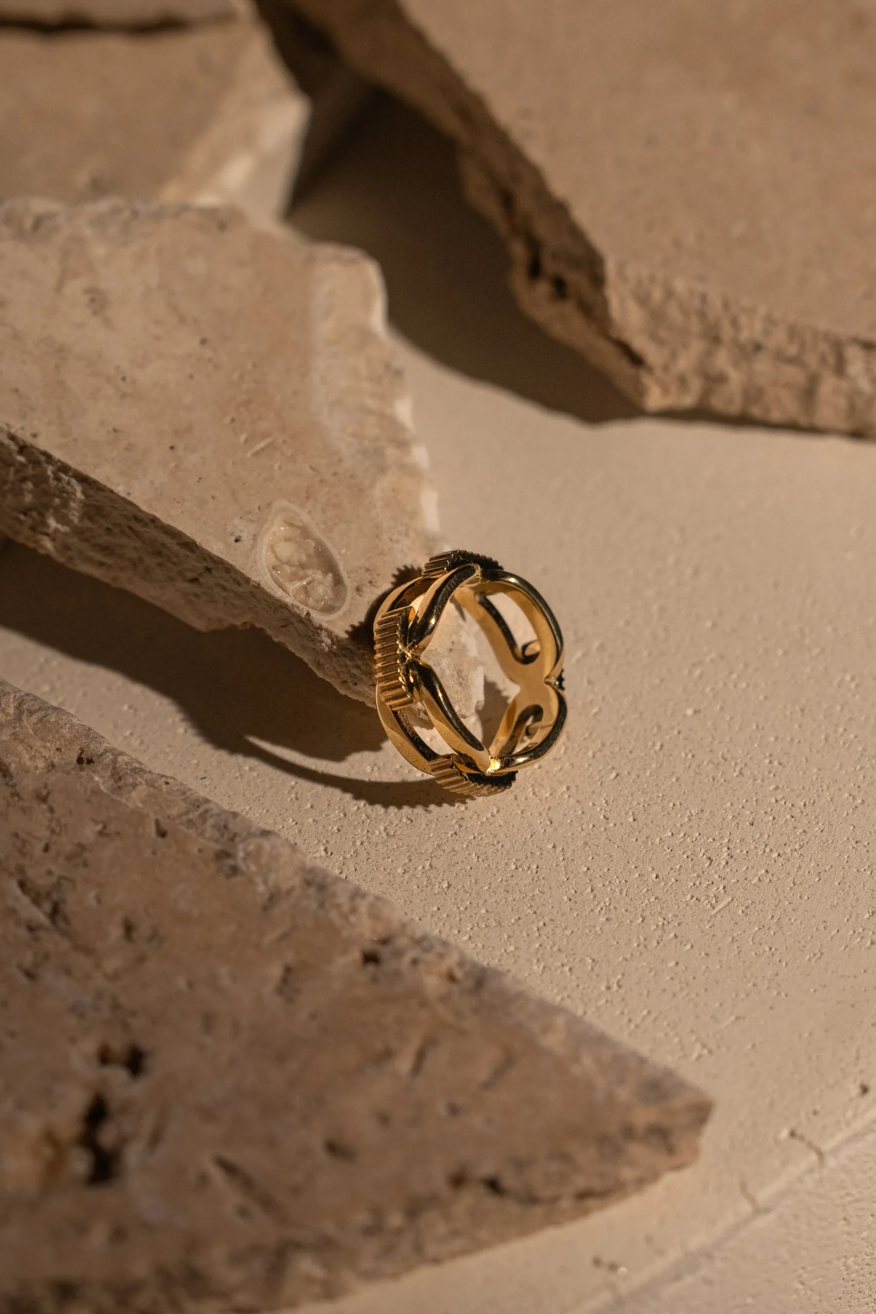 Gold Emi Chain Ring