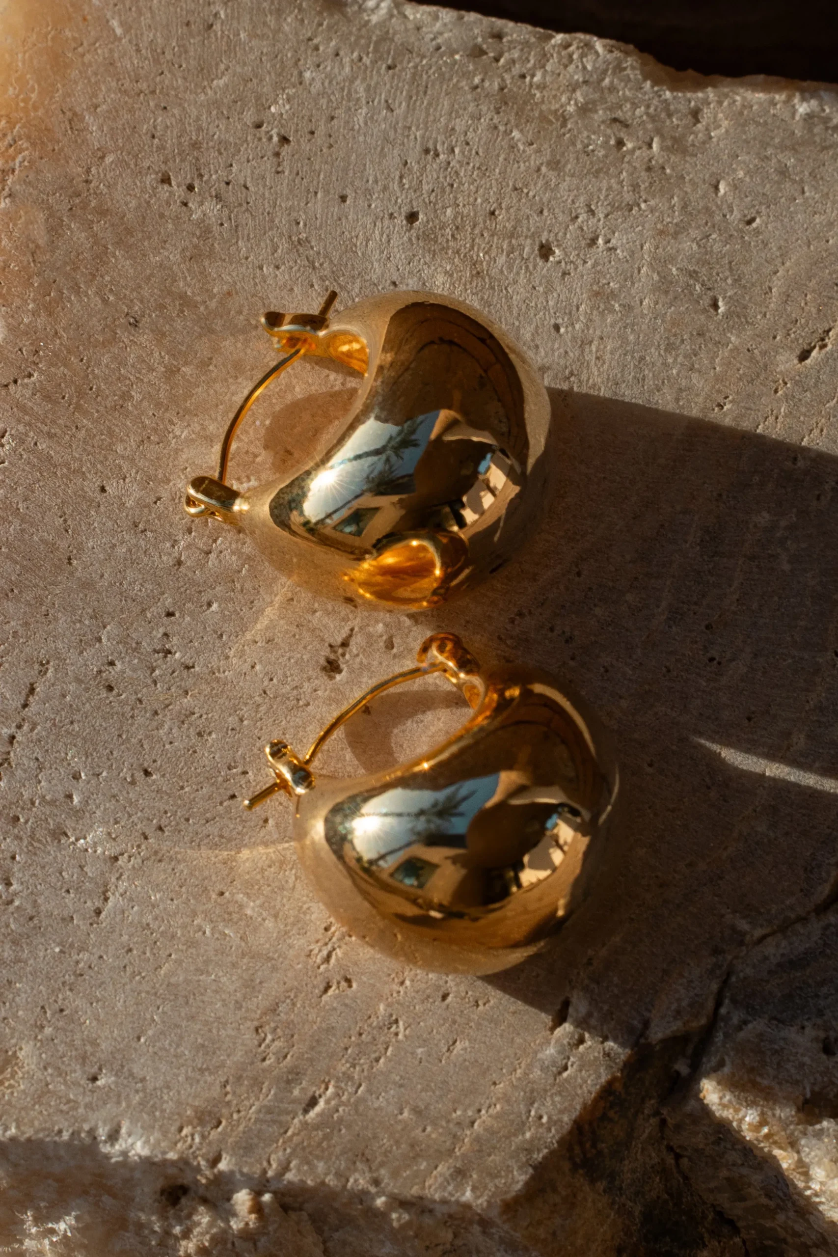 Gold Huggie Hoop Earrings